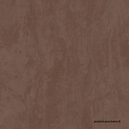 Béton ciré mural rendu oxyde marron