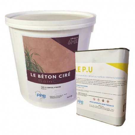 Béton ciré pour sols -pièce humide - kit prêt à l'emploi