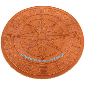 Moule pour béton imprimé - modèle rosace avec points cardinaux 2