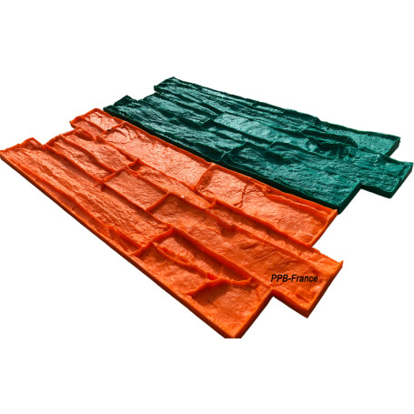 Moule pour béton empreinte murale. Modèle pierres de parement.