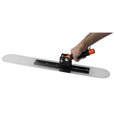 LISSEUSE DOUBLE ARRONDIS INOX 2 EN 1 - 70 x 12 cm avec perche - (CC-002100)