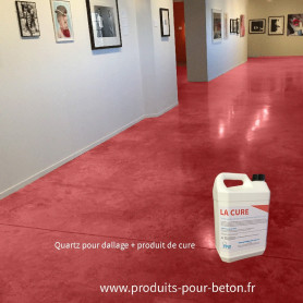 Quartz dallage plus produit de cure couleur rouge