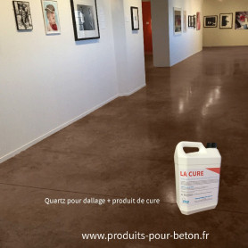 Quartz dallage plus produit de cure couleur argile