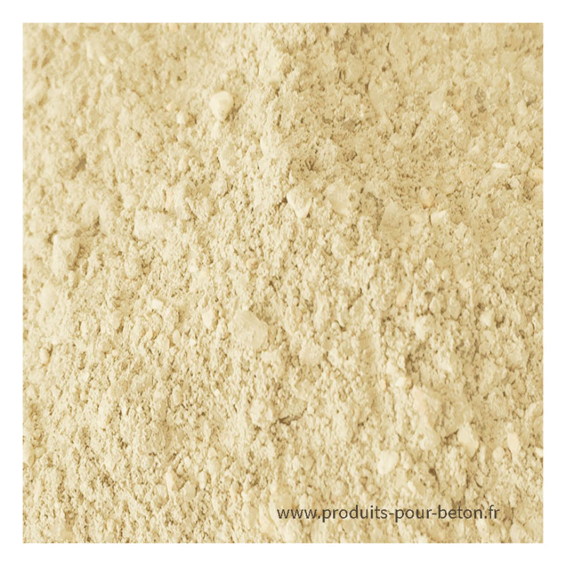 Poudre quartz durcisseur minéral pour béton empreinte jaune