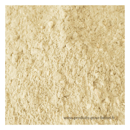 Poudre quartz durcisseur minéral pour béton empreinte jaune