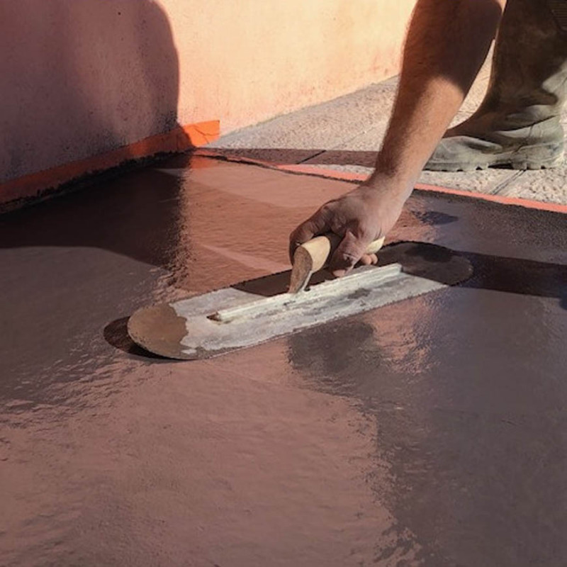 Lissage manuel du quartz dallage béton