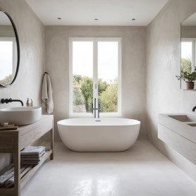 Béton ciré pour sols -pièce humide - kit prêt à l'emploi