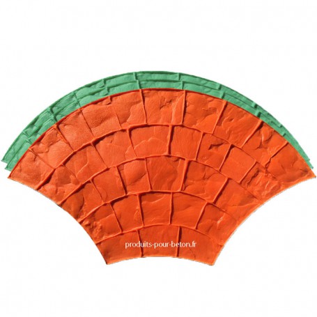 Moule de marquage pour béton empreinte modèle Basalte. jeu de 3 pièces