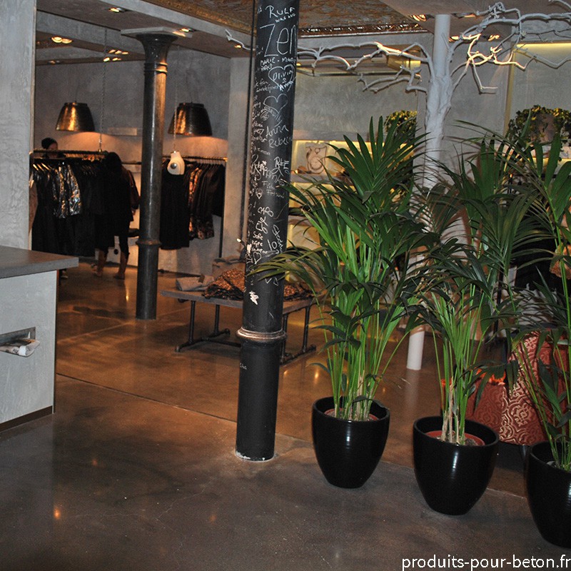 Sol en béton ciré - boutique