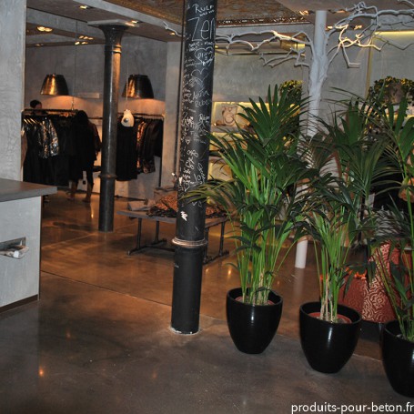 Sol en béton ciré - boutique